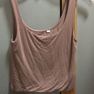 cropped coral/pink pacsun tank